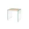 Ablagetisch in Eiche hell Optik Glas