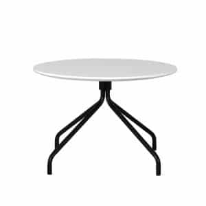 Runder Wohnzimmer Tisch in Schwarz Weiß 60 cm breit