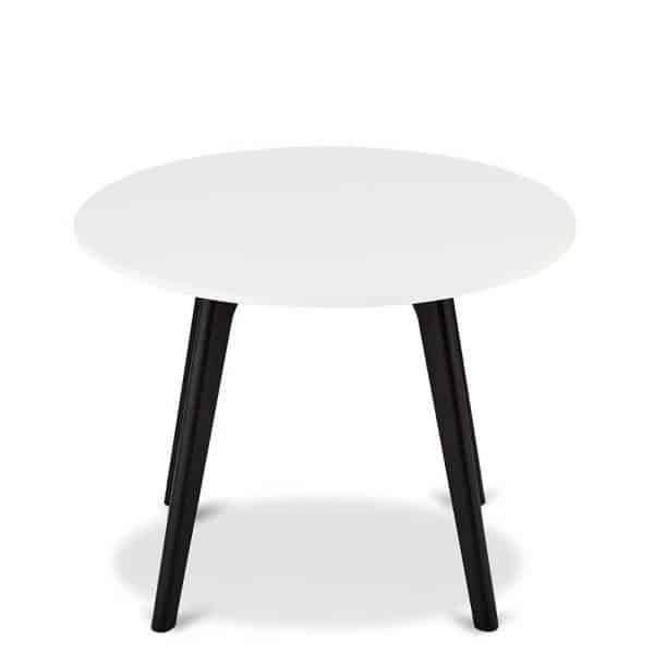 Sofa Beistelltisch in Schwarz und Weiß rund
