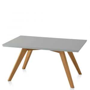 Wohnzimmer Tisch in Grau und Eichefarben Retro Design