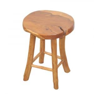 Beistelltisch mit Baumscheiben Tischplatte Teak Massivholz