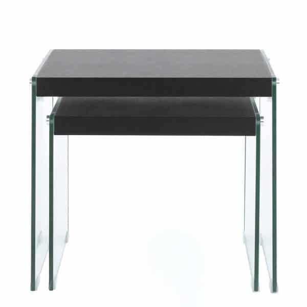 Wohnzimmertische in Schwarz modern (zweiteilig)