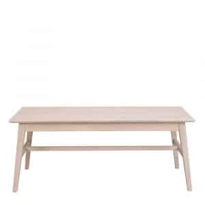 Massivholztisch in Eiche White Wash 130 cm breit