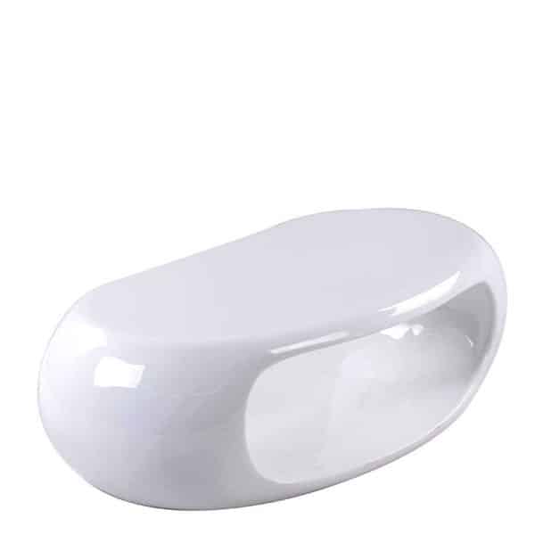 Designcouchtisch aus Fiberglas ovaler Tischplatte