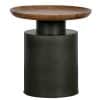 Design Beistelltisch runde Tischplatte Gestell aus Metall