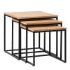Wohnzimmer Tische mit quadratischer Tischplatte furniert (dreiteilig)
