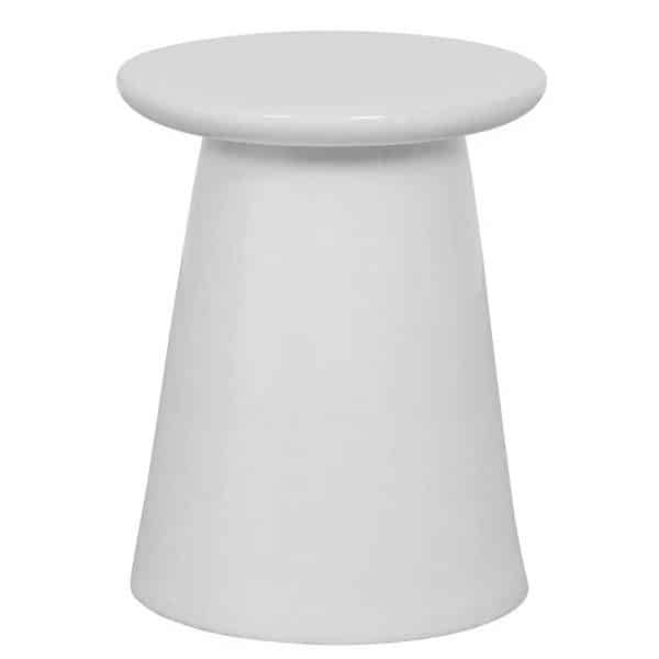 Säulentisch in Weiß Keramik