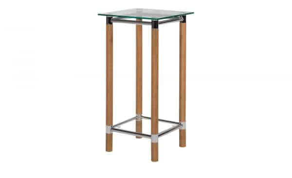 Beistelltisch Holz Chrom Glas  Andra  transparent/klar Tische > Beistelltische > Beistelltische ohne Rollen - Höffner