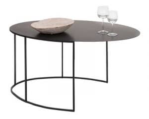 Slim Irony Couchtisch oval / H 42 cm - Zeus - Schwarz