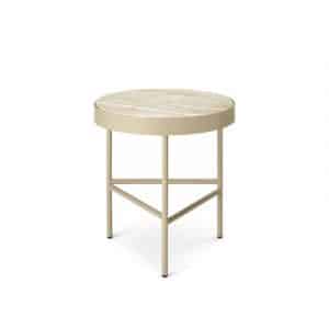 Travertine Beistelltisch / Medium- Ø 40 x H 45 cm - Ferm Living - Beige