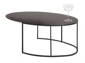 Slim Irony Couchtisch oval / H 29 cm - Zeus - Schwarz