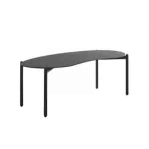 Undique Couchtisch / 119 x 59 cm x H 44 cm - Steinzeug mit Terrazzo-Optik - Kartell - Schwarz