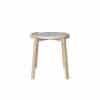 Mix Beistelltisch / Ø 46 x H 48 cm - Eiche & Marmor - Bolia - Weiß/Holz natur