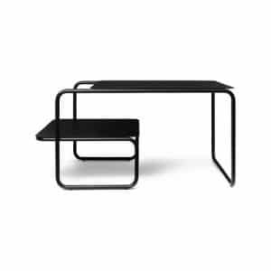 Level Couchtisch / 79 x 40 cm - Metall - Ferm Living - Schwarz