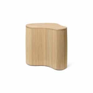 Isola Beistelltisch / Truhe - Rattan / 50 x 35 cm x H 46 cm - Ferm Living - Braun/Holz natur