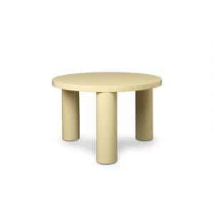 Post Couchtisch / Ø 65 x H 41.4 cm - MDF lackiert - Ferm Living - Gelb