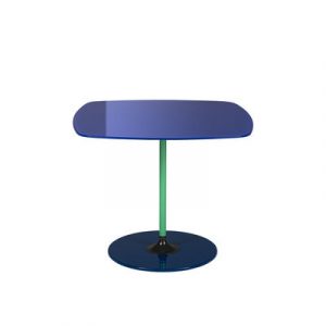 Thierry Beistelltisch / 50 x 50 x H 40 cm - Glas - Kartell - Blau