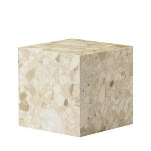 Plinth Cubic Beistelltisch / Stein - 40 x 40 x H 40 cm - Menu - Beige