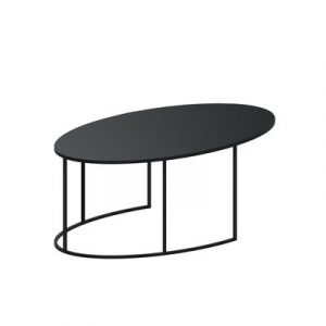 Slim Irony Couchtisch oval / 86 x 54 x H 31 cm - Zeus - Schwarz