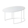 Slim Irony Couchtisch oval / 120 x 75 x H 46 cm - Zeus - Weiß