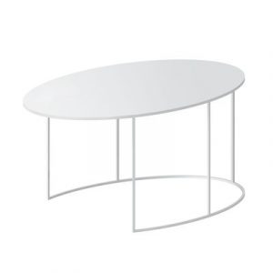 Slim Irony Couchtisch oval / 120 x 75 x H 46 cm - Zeus - Weiß