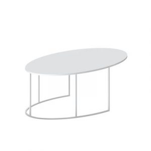 Slim Irony Couchtisch oval / 86 x 54 x H 31 cm - Zeus - Weiß