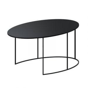 Slim Irony Couchtisch oval / 120 x 75 x H 46 cm - Zeus - Schwarz