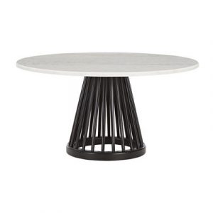 Fan Couchtisch / Marmor - Ø 90 cm - Tom Dixon - Weiß