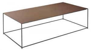 Slim Irony Couchtisch / 124 x 62 x H 34 cm - Zeus - Braun