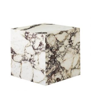 Plinth Cubic Beistelltisch / Marmor - 40 x 40 x H 40 cm - Menu - Beige