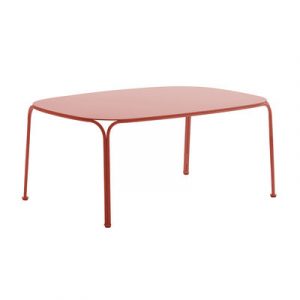 HiRay Couchtisch / Metall - 90 x 59 cm - Kartell - Rot