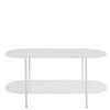 Weißer Metall Wohnzimmer Tisch in ovaler Form 100 cm breit