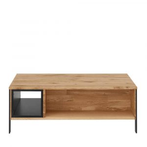 Massiver Wohnzimmer Tisch aus Wildeiche Massivholz 110 cm breit