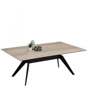 Couchtisch mit Keramikplatte in modernem Design 40 cm hoch