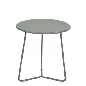 Beistelltisch Cocotte metall grau / Hocker - Ø 34 x H 36 cm - Fermob -