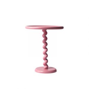Beistelltisch Twister metall rosa / Ø 46 x H 56 cm - Aluminiumguss - Pols Potten - Rosa