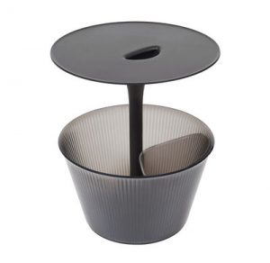 Beistelltisch Pick-Up plastikmaterial schwarz / Zeitungsständer - Ø 43 x H 49 cm - Alessi - Schwarz