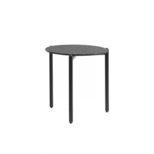 Beistelltisch Undique keramik schwarz / Ø 51 x H 51 cm - Steinzeug mit Terrazzo-Optik - Kartell - Schwarz