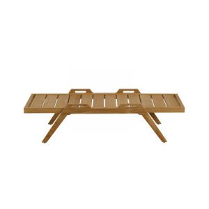 Couchtisch Synthesis holz natur / 127 x 54 cm - Teakholz - Unopiu - Holz natur