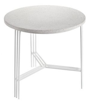 Couchtisch Terrazzo metall stein weiß / Ø 45 cm x H 50 cm - Serax - Weiß