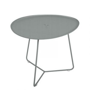 Couchtisch Cocotte metall grau / L 55 x H 43