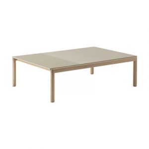 Couchtisch Couple keramik beige / 84.5 x 120 x H 35 cm - Beidseitig verwendbare Steinzeug-Tischplatte - Muuto - Beige