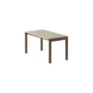 Couchtisch Couple keramik beige / 84.5 x 40 x H 40 cm - Beidseitig verwendbare Steinzeug-Tischplatte - Muuto - Beige